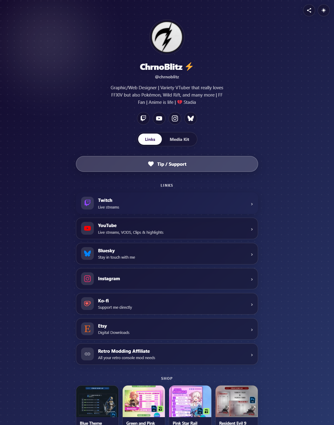 CreatorHub Glass skin