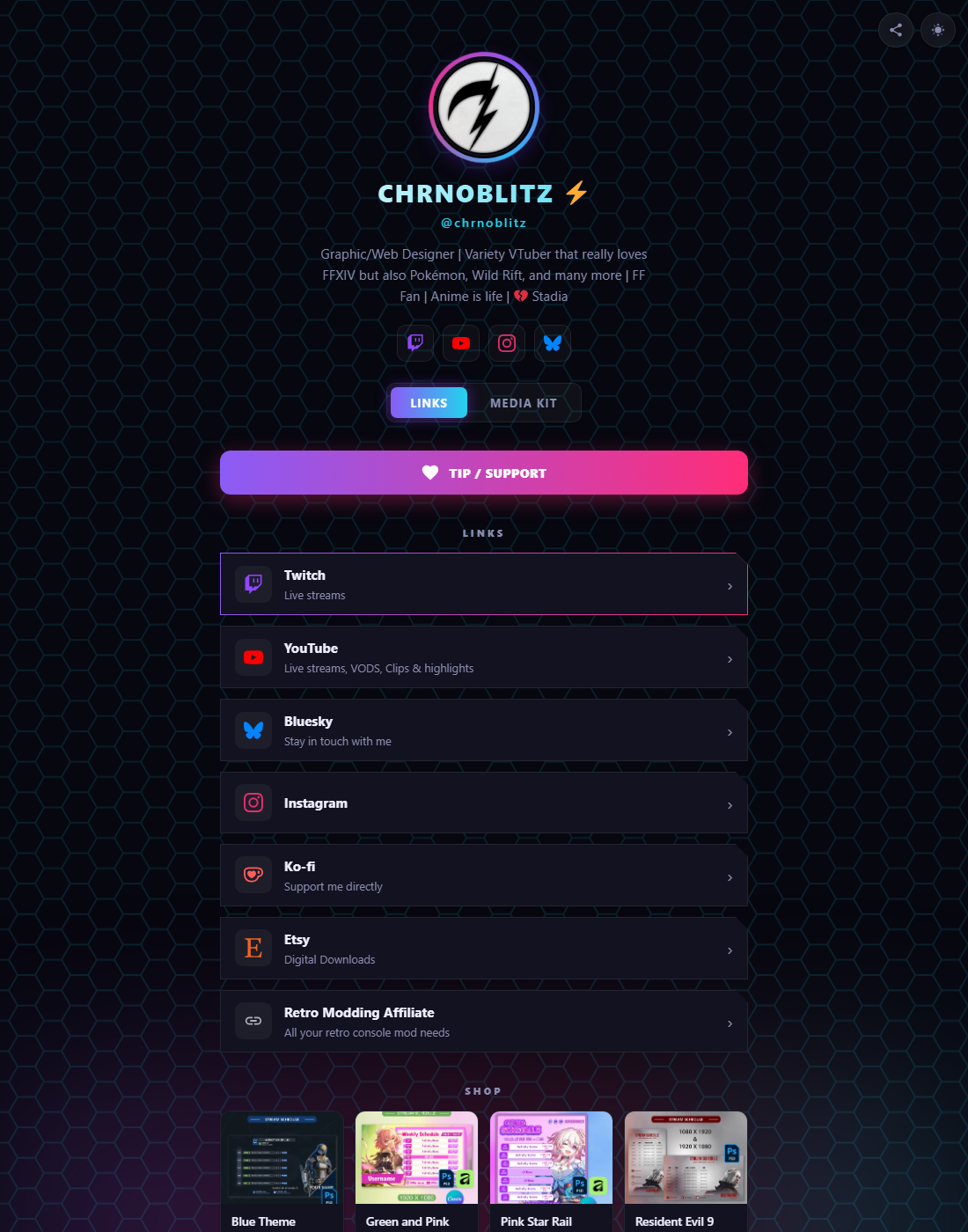 CreatorHub Neon skin
